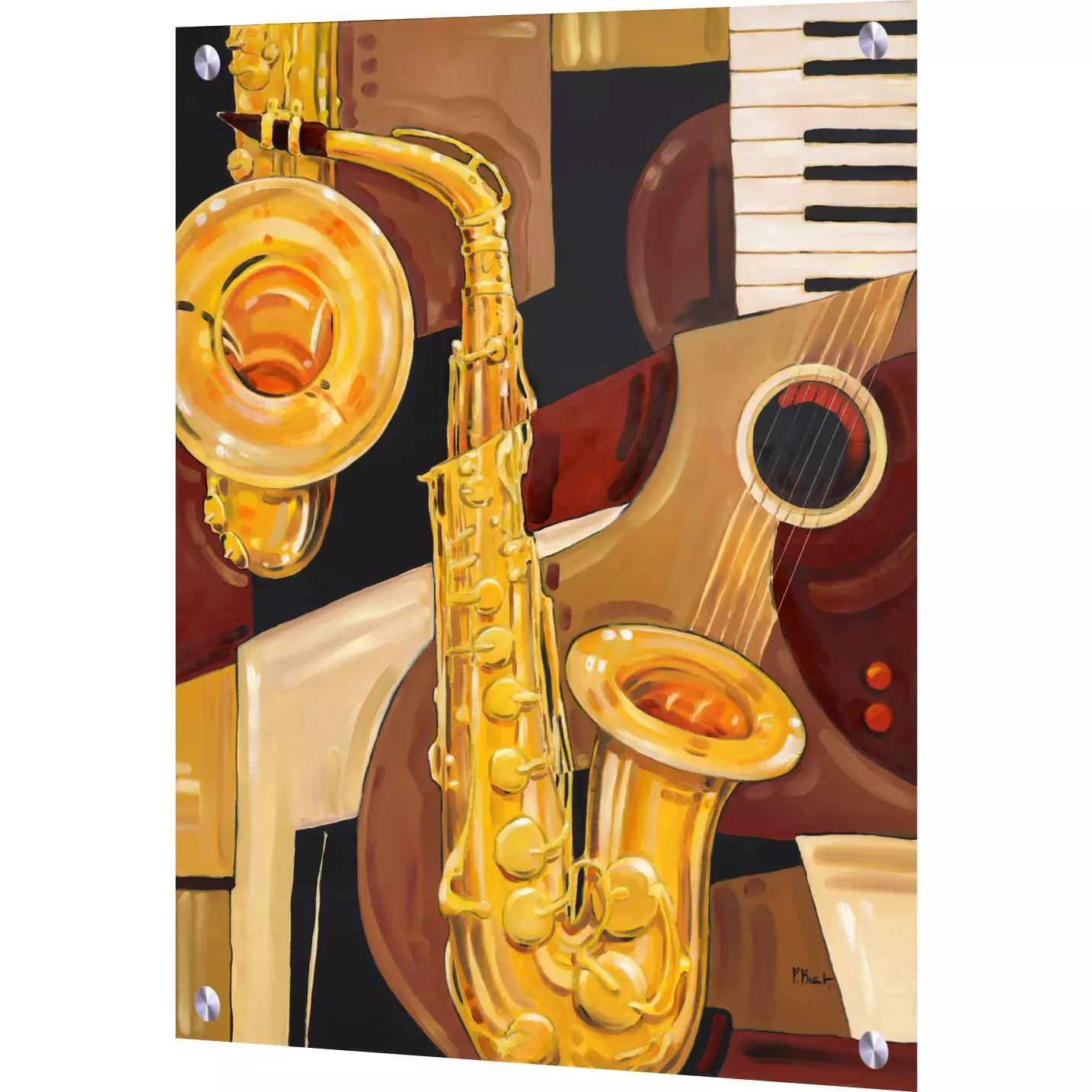 Abstact decorative glass tilesAbstract SaxArt Glass Backsplash