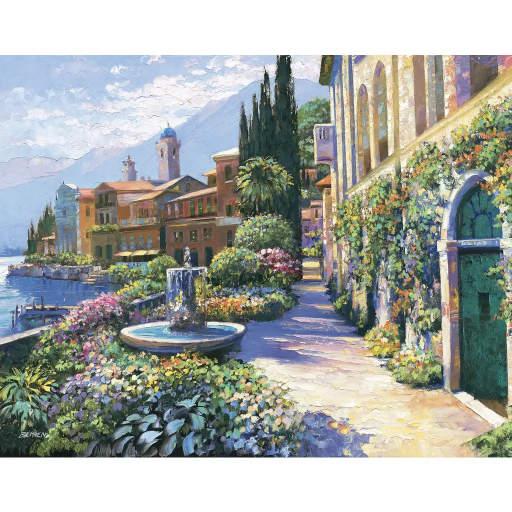 Garden scene tile art-Splendor Of Italy-Tile Mural