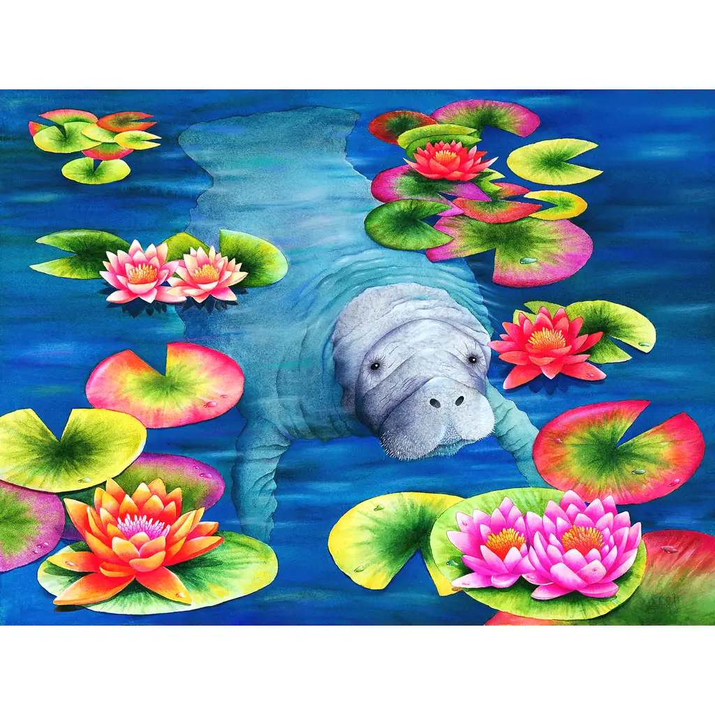 Manatee Tile Mermaids/Manatees on tile-Manatees High Tee-Tile Mural