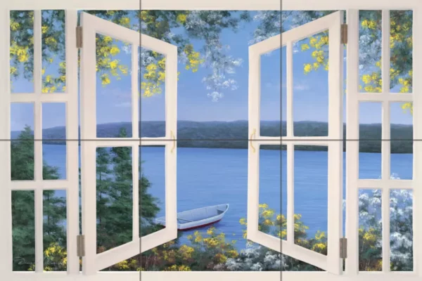 DR-Island Time With Window - Tile Mural
