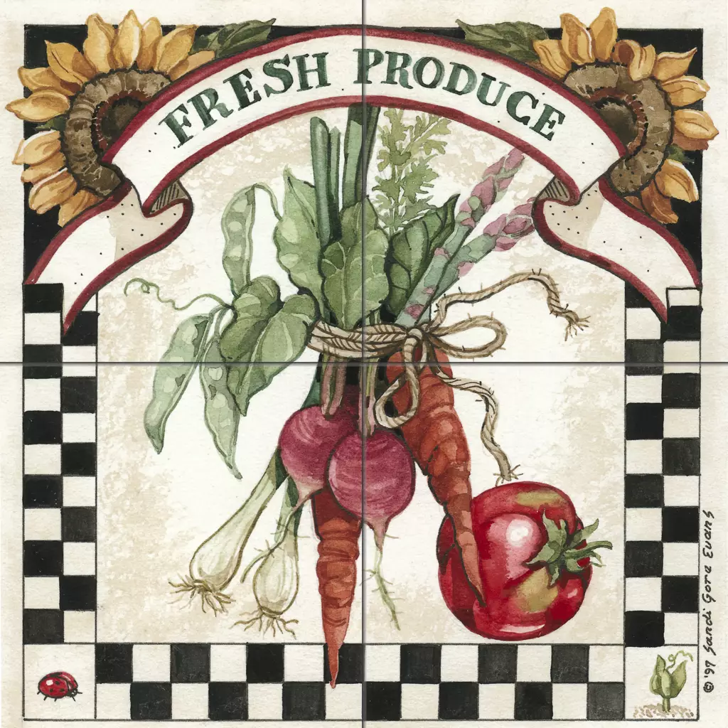 Fresh Produce - Tile Mural