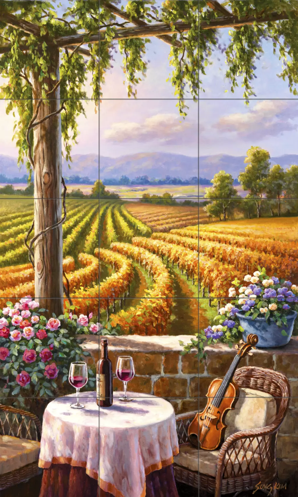 イタリア製 油絵 DE VITIS 風景画 山小屋 額縁入り DE VITIS 15-3351-3x5-1.webp