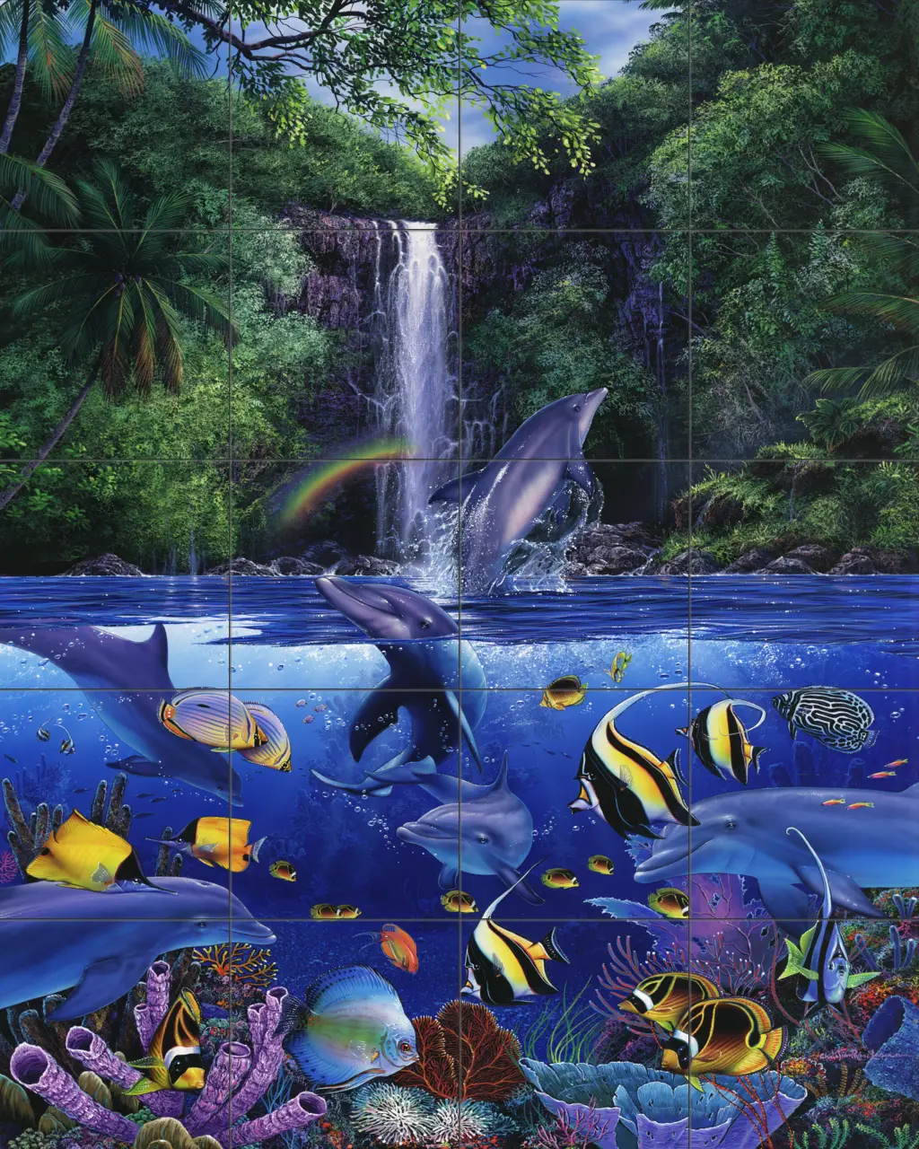 クリスチャン・リース・ラッセン　\"ETERNAL RAINBOW SEA IT\" Eternal Rainbow Sea by Christian Riese Lassen - 23 X 36